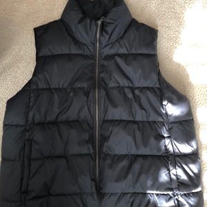 Old Navy Black Maternity Puff Vest.